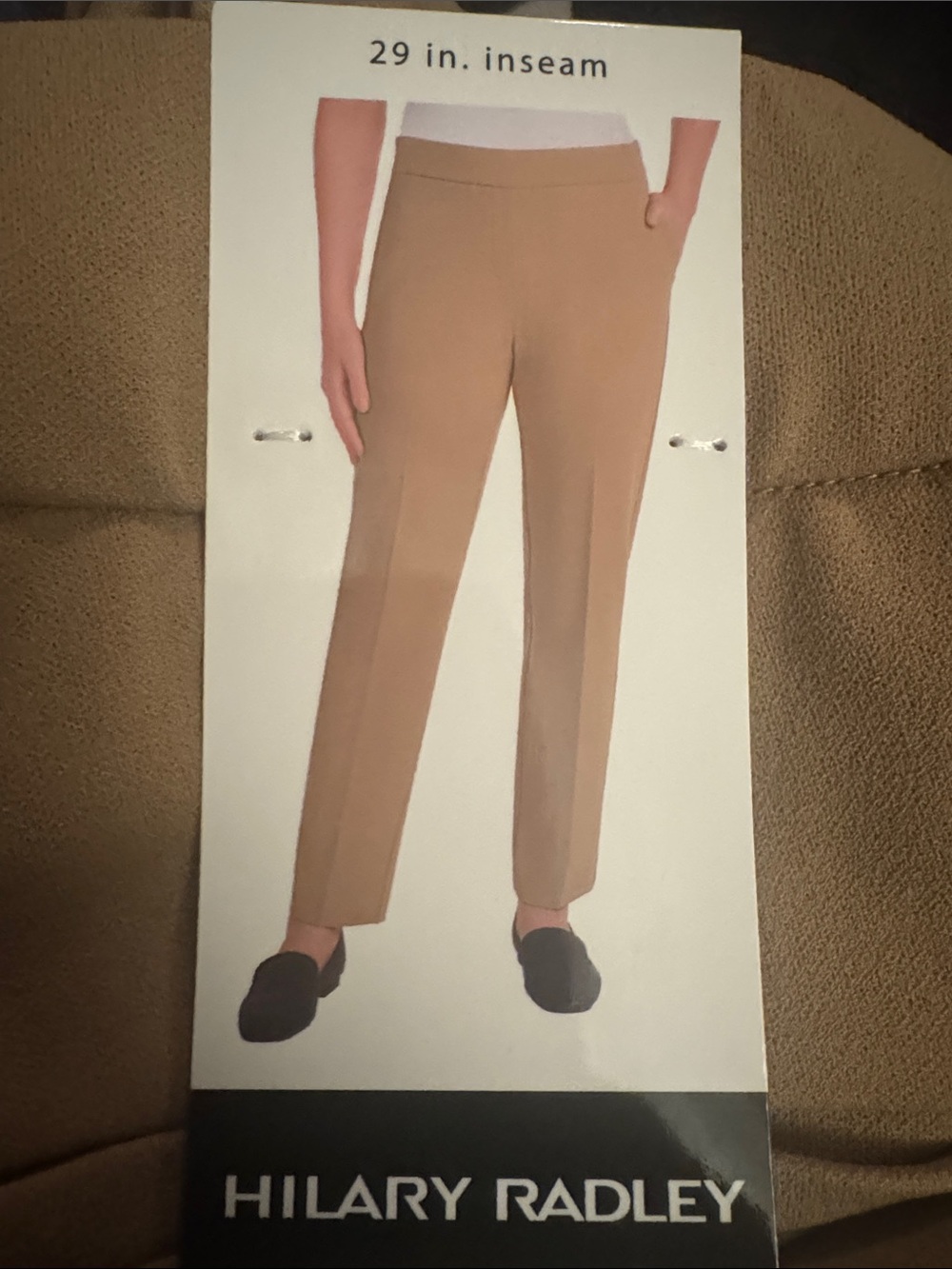 Hilary Radley Women's Pull-On Straight-Leg Pants — Tan